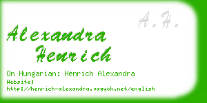 alexandra henrich business card